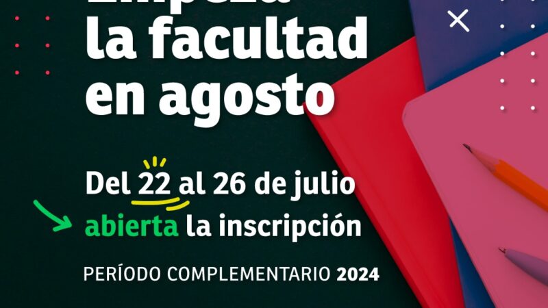 INSCRIBITE AHORA Y EMPEZÁ EN AGOSTO