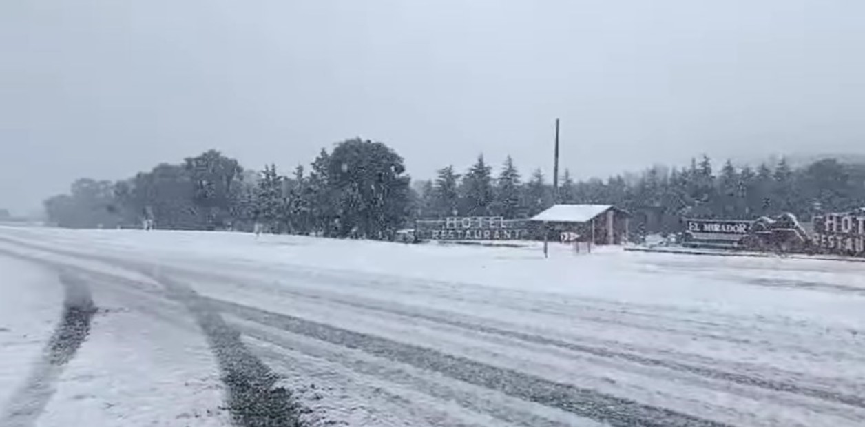 Otro efecto de la ciclogénesis: hubo una fuerte nevada en la provincia de Buenos Aires