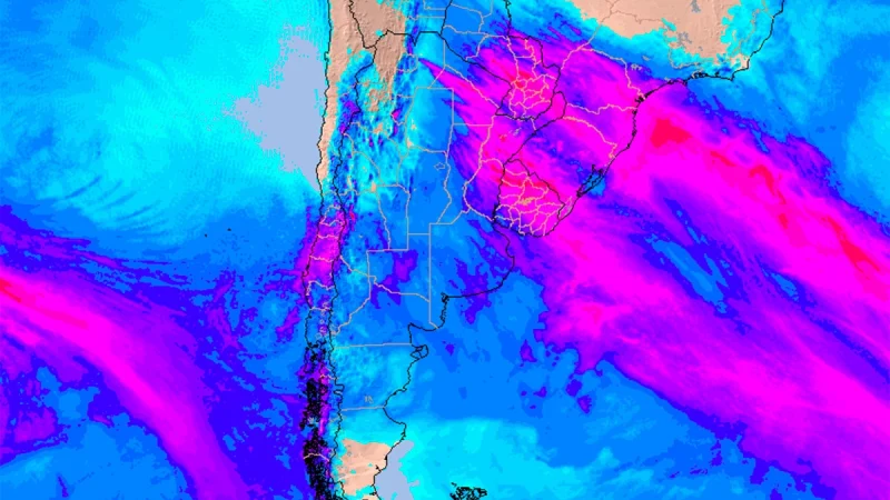 La ciclogénesis impacta en Argentina y hay alerta por tormentas en Entre Ríos