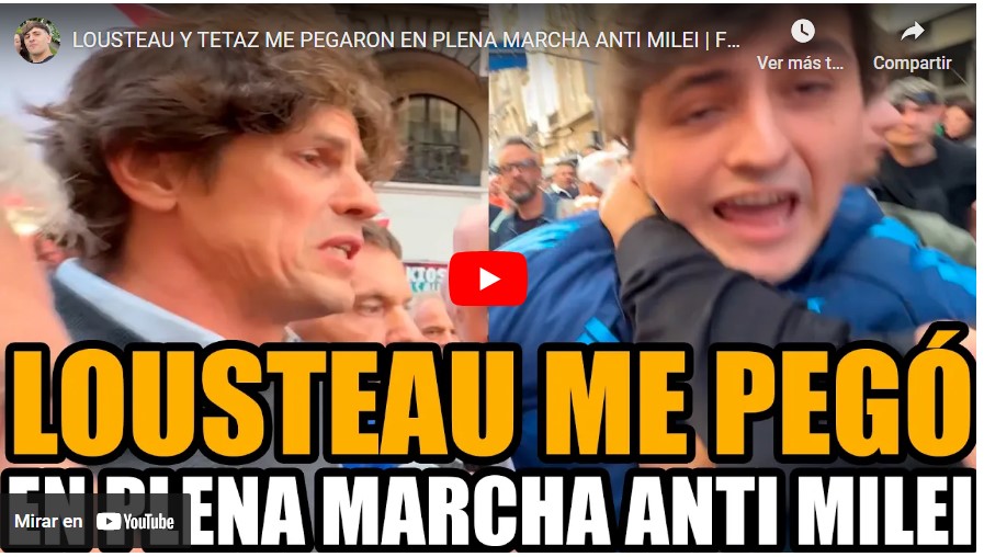 El vergonzoso “ataque” a un conocido youtuber , por los guardaespaldas de Lousteau y Tetaz