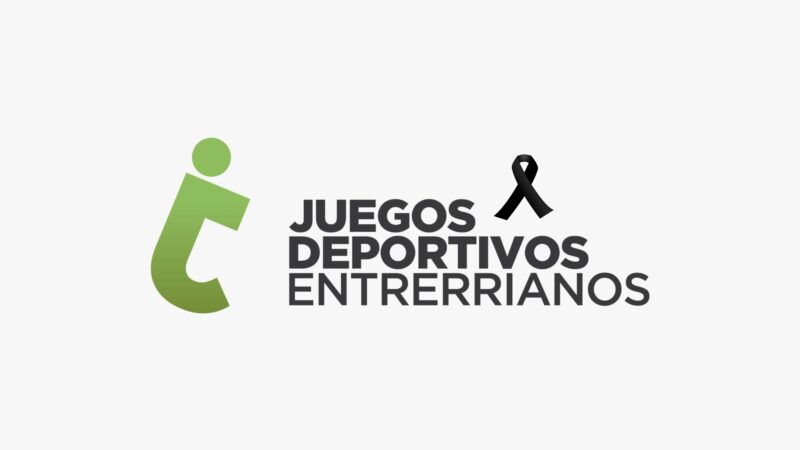 Pesar por el fallecimiento de un participante de los Juegos Deportivos Entrerrianos de Adultos