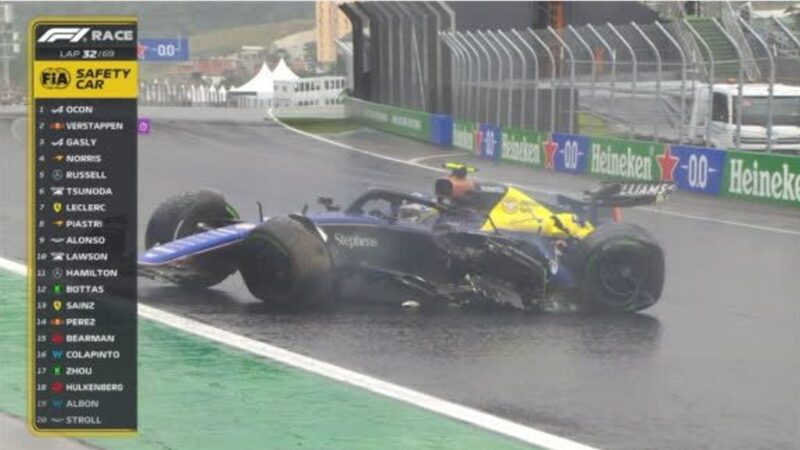 El mensaje de Williams tras el choque que sacó a Colapinto del GP de Brasil y la palabra del jefe de equipo