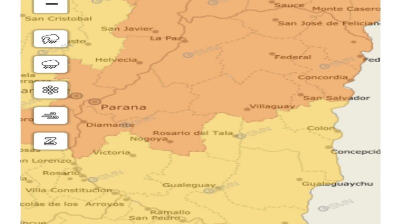 El Servicio Meteorológico Nacional emitió alerta naranja y amarillo por tormentas para este domingo