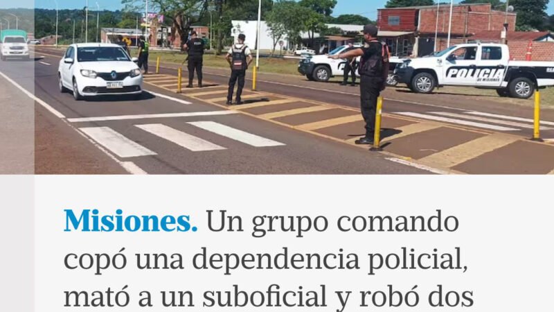 Grupo comando ataca la Unidad Regional III de la Policía de Misiones