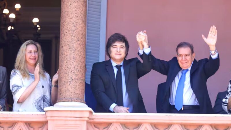 Javier Milei recibió a Edmundo González Urrutia y llamó a no ser “cómplices” del régimen chavista