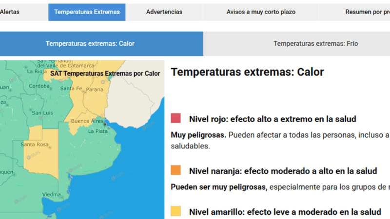 Se renueva la alerta amarilla en la provincia de Entre Ríos